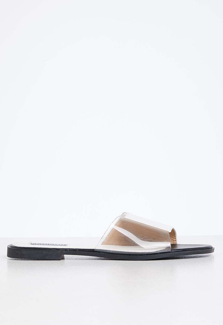 Madison® - Cecelia slide sandal - white & clear