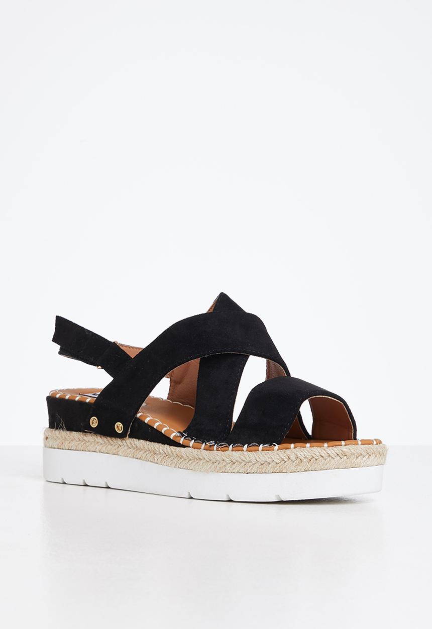 Madison® - Camdon espadrille flatform sandal - black