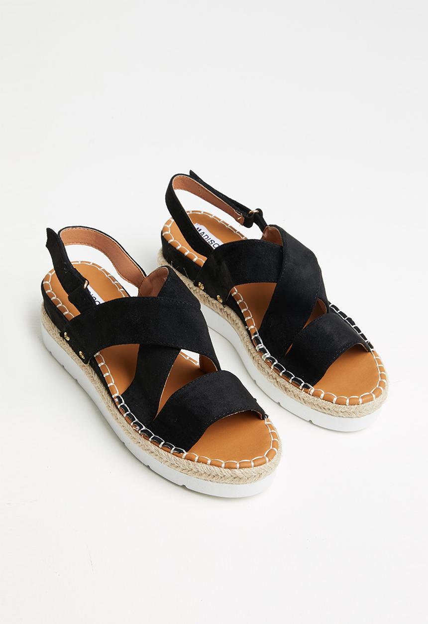 Madison® - Camdon espadrille flatform sandal - black