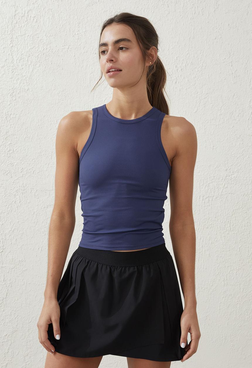 Cotton On - Active rib tank top - vintage navy