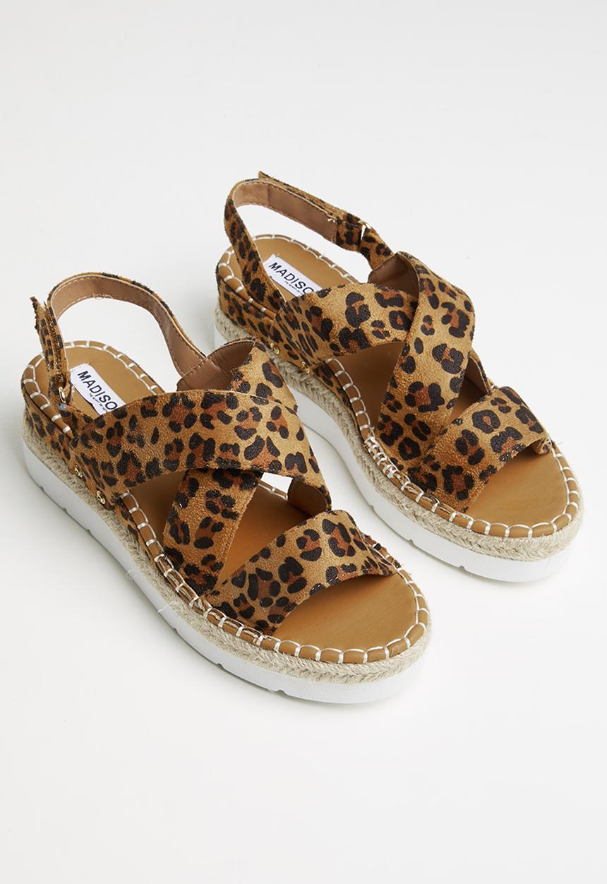 Madison® - Camdon espadrille flatform sandal - tiger print