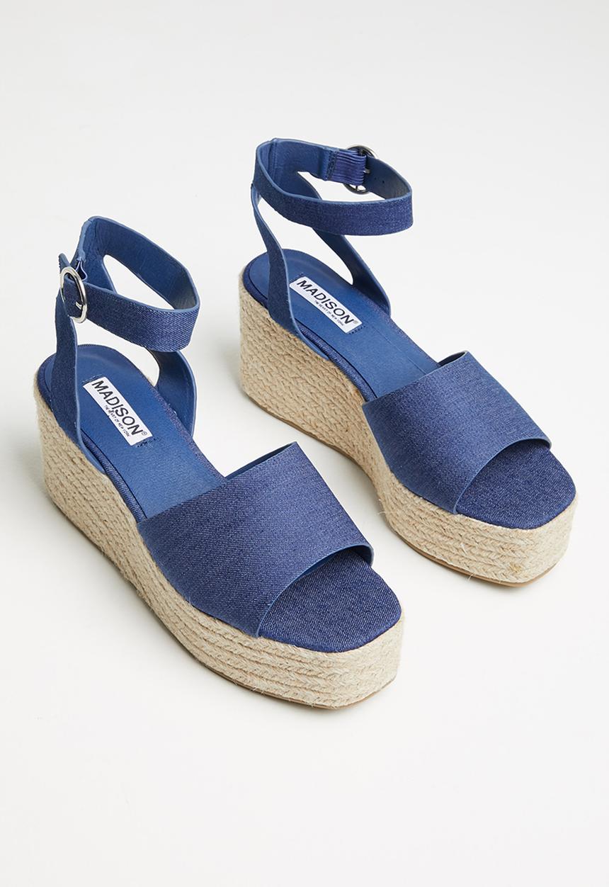Madison® - Cameron espadrille wedge heel - denim