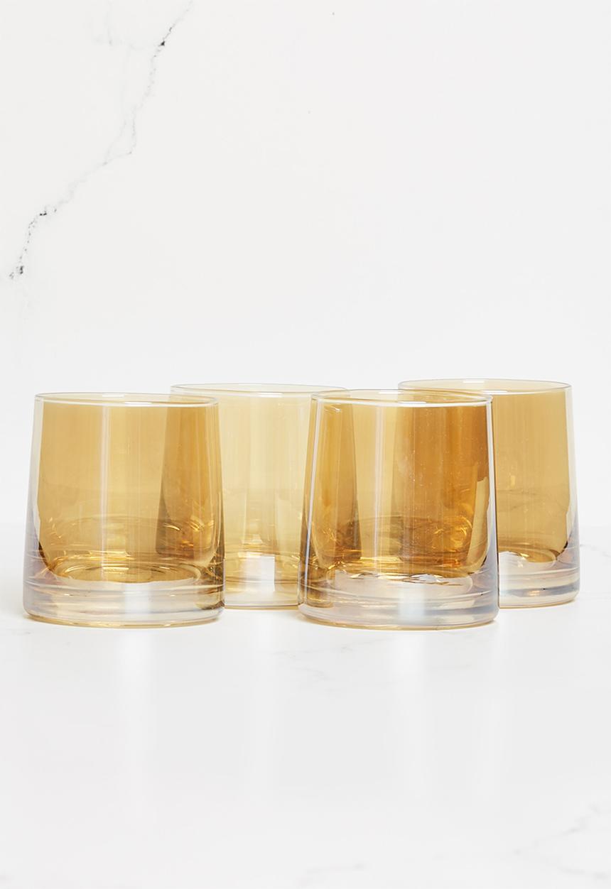 Sixth Floor - Nordic water glass set of 4 - amber 
