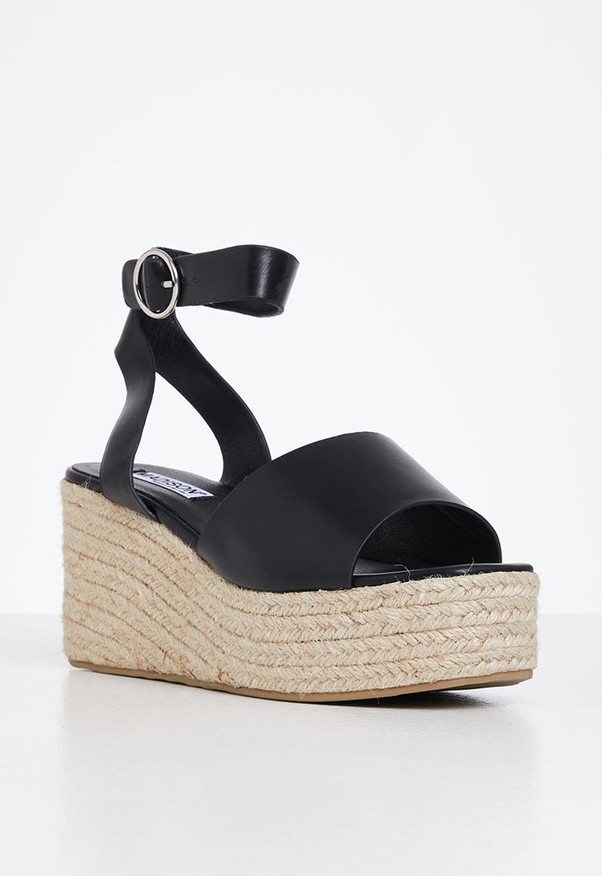 Madison® - Cameron espadrille wedge heel - black