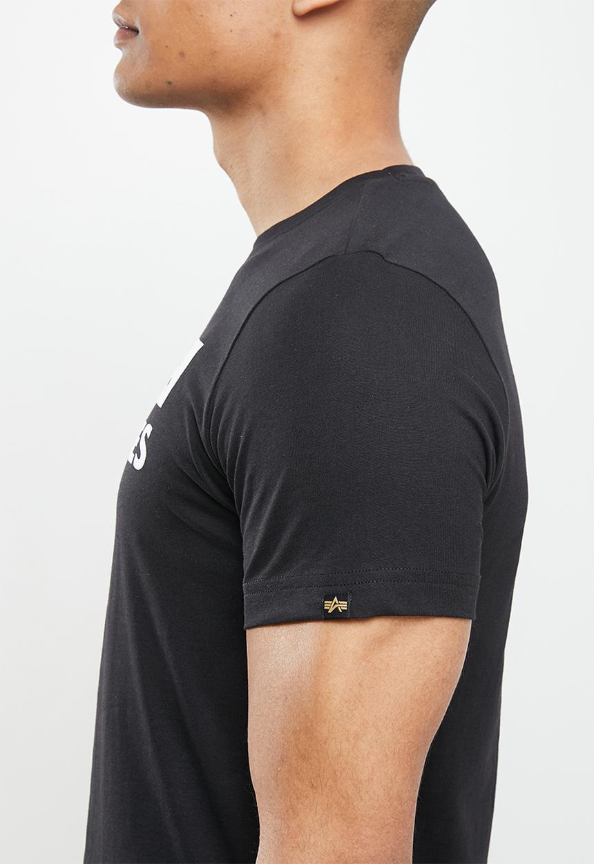 Alpha Industries - Alpha Industries raised print - black
