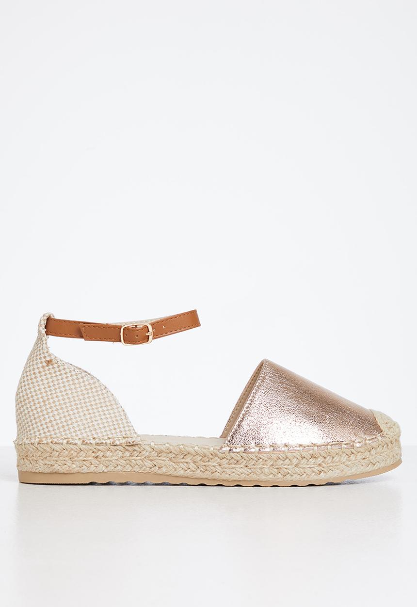 Madison® - Charlie ankle tie espadrille - rose gold