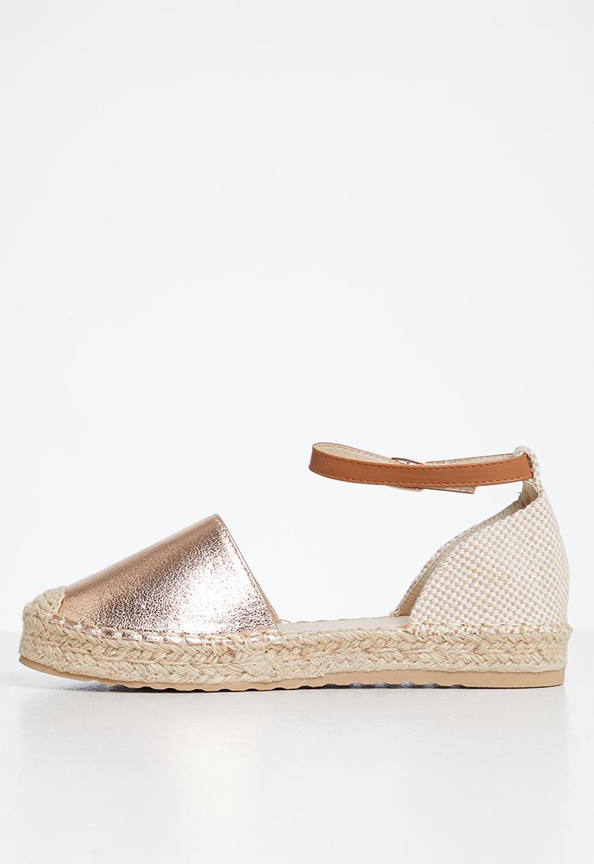 Madison® - Charlie ankle tie espadrille - rose gold