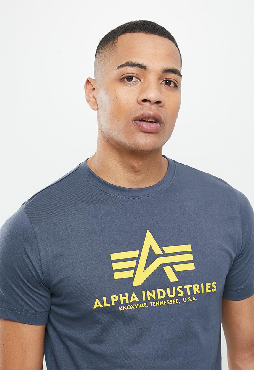 Alpha Industries - Alpha logo print T-shirt - grey
