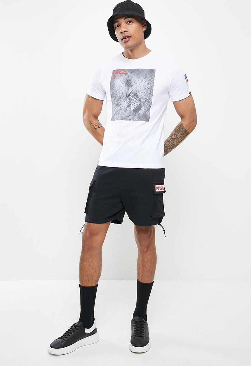 Alpha Industries - Moonlanding nasa print - white