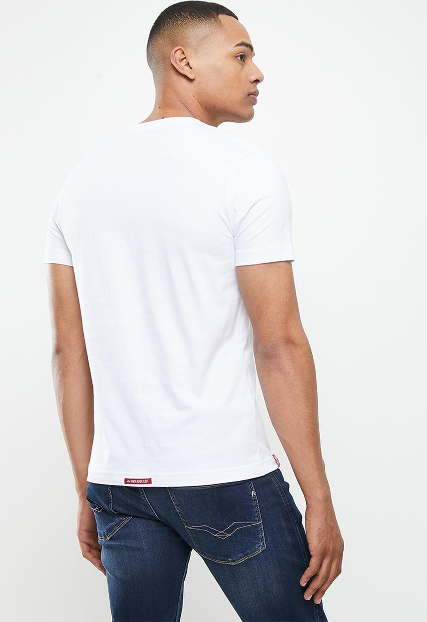 Alpha Industries - Alpha industries raised print - white