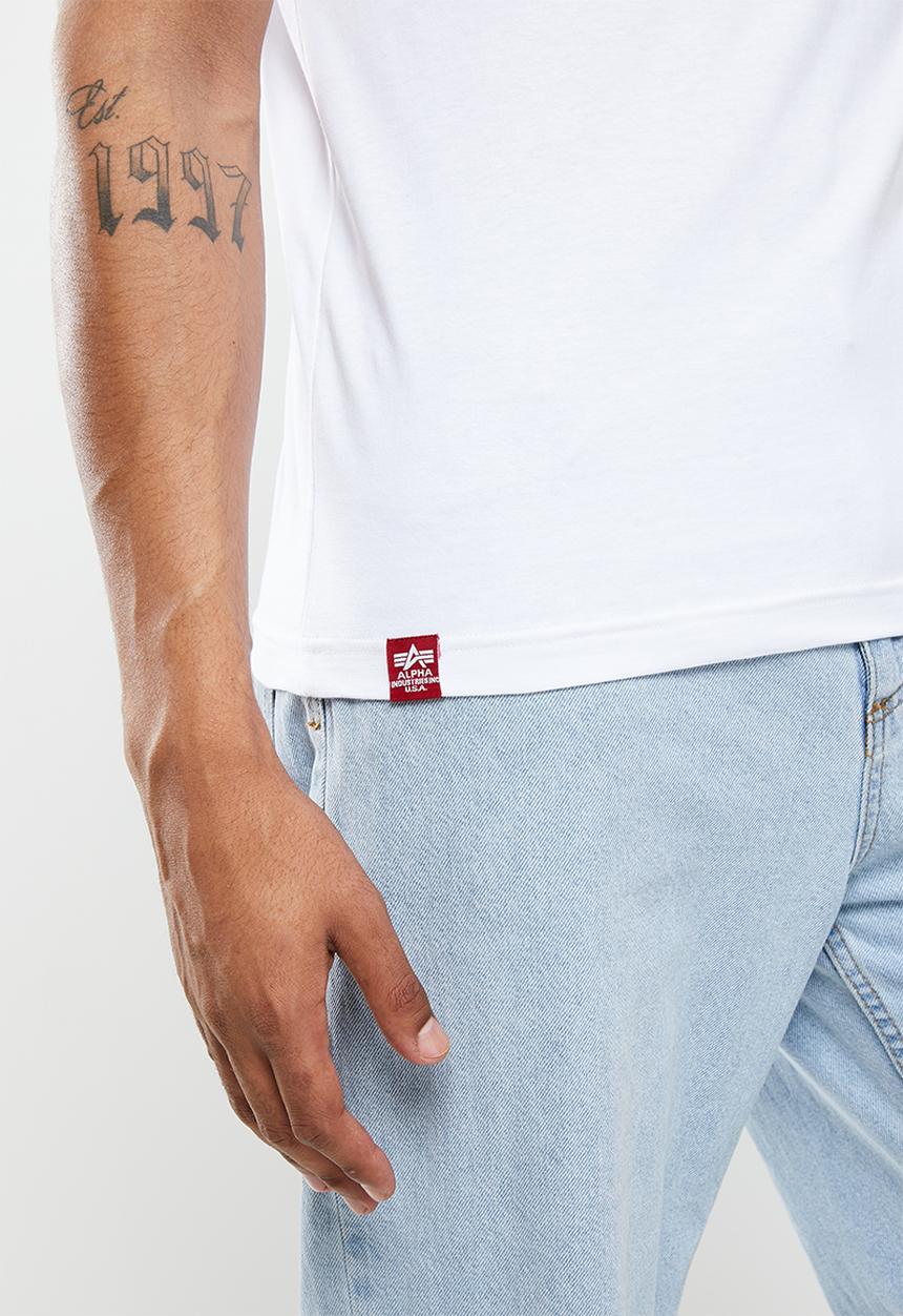 Alpha Industries - Raised print T-shirt - white