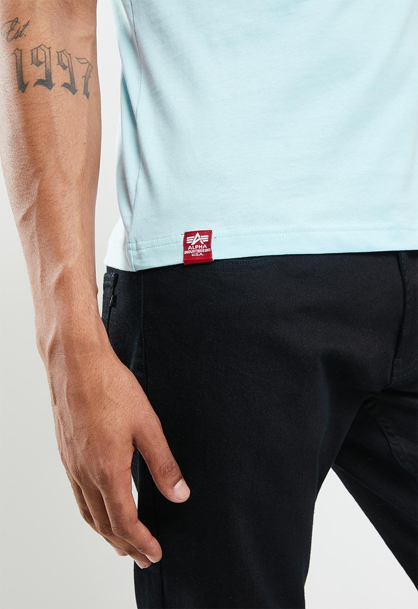 Alpha Industries - Moonlanding nasa print - skye blue