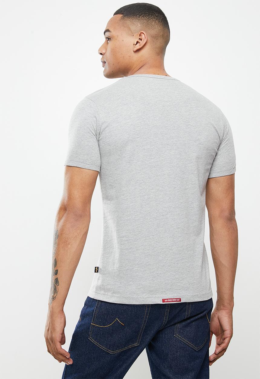 Alpha Industries - Flying "a' embroid-applique - grey mel