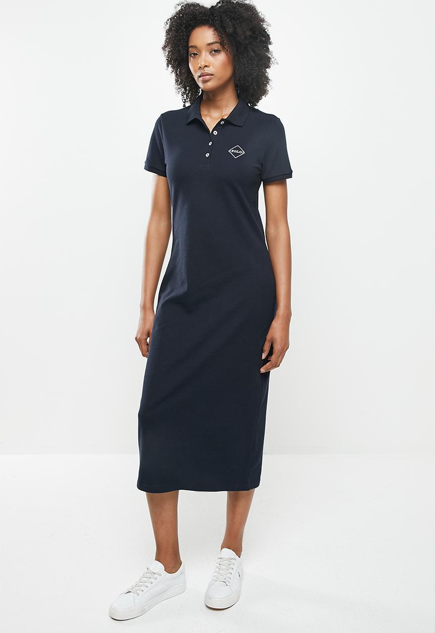 POLO - Kingsley short sleeve long line golfer dress - navy