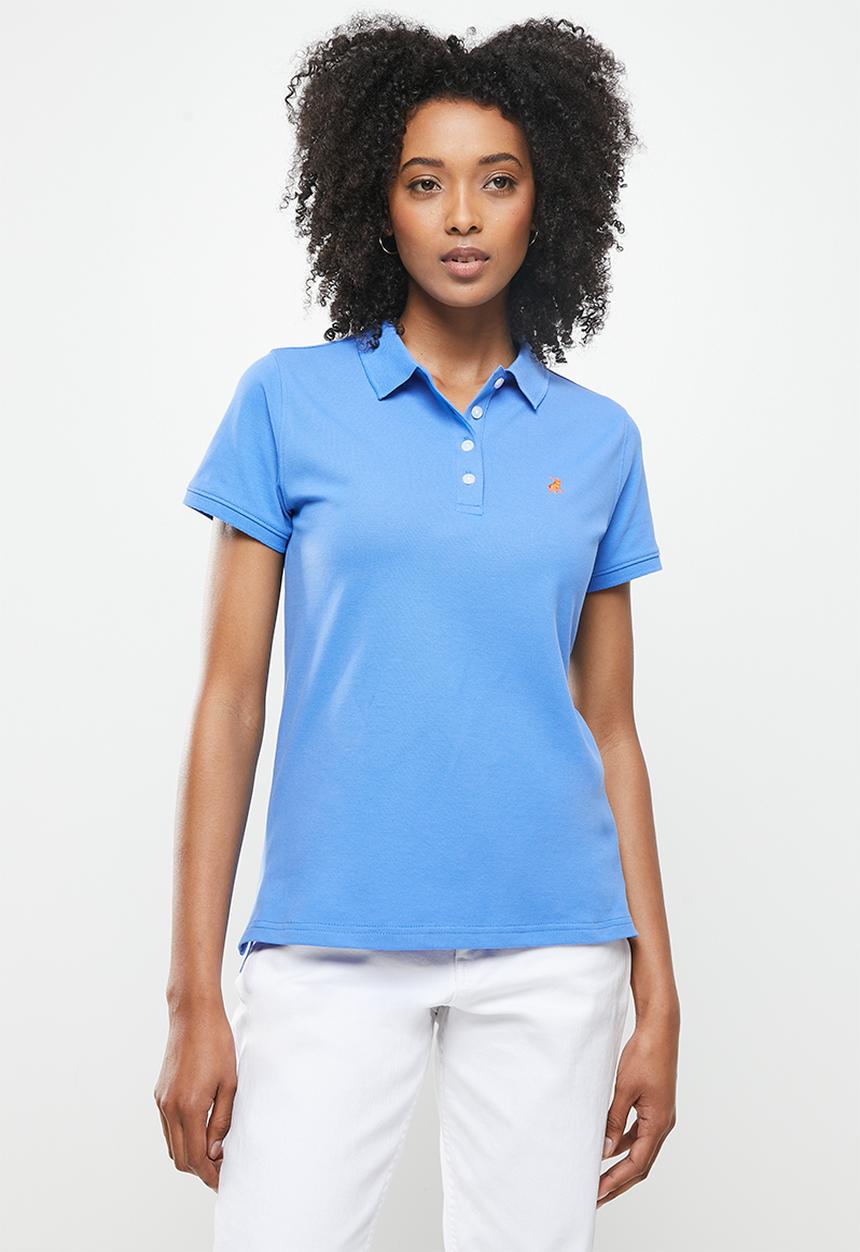 POLO - Margot short sleeve basic sml pony golfer - blue