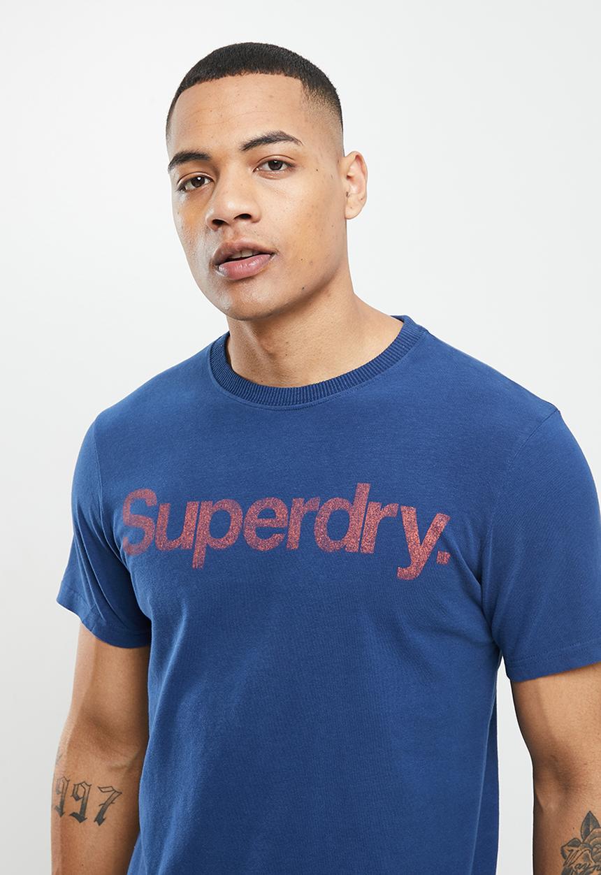 Superdry. - Vintage cl classic tee - pilot mid blue