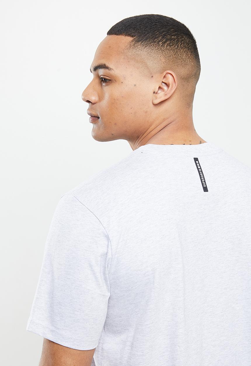 Superdry. - Code tech loose T-shirt - cadet grey marl