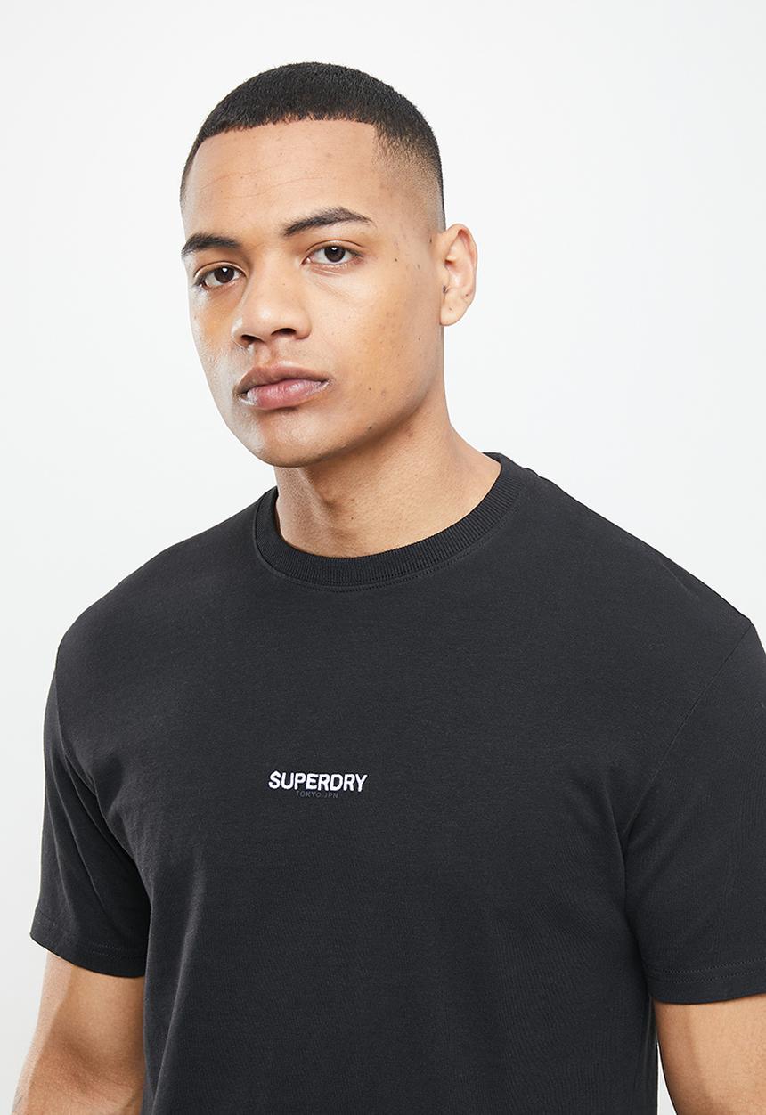 Superdry. - Micro logo box fit tee - black