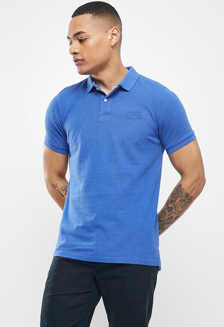 Superdry. - Classic pique polo - varsity blue
