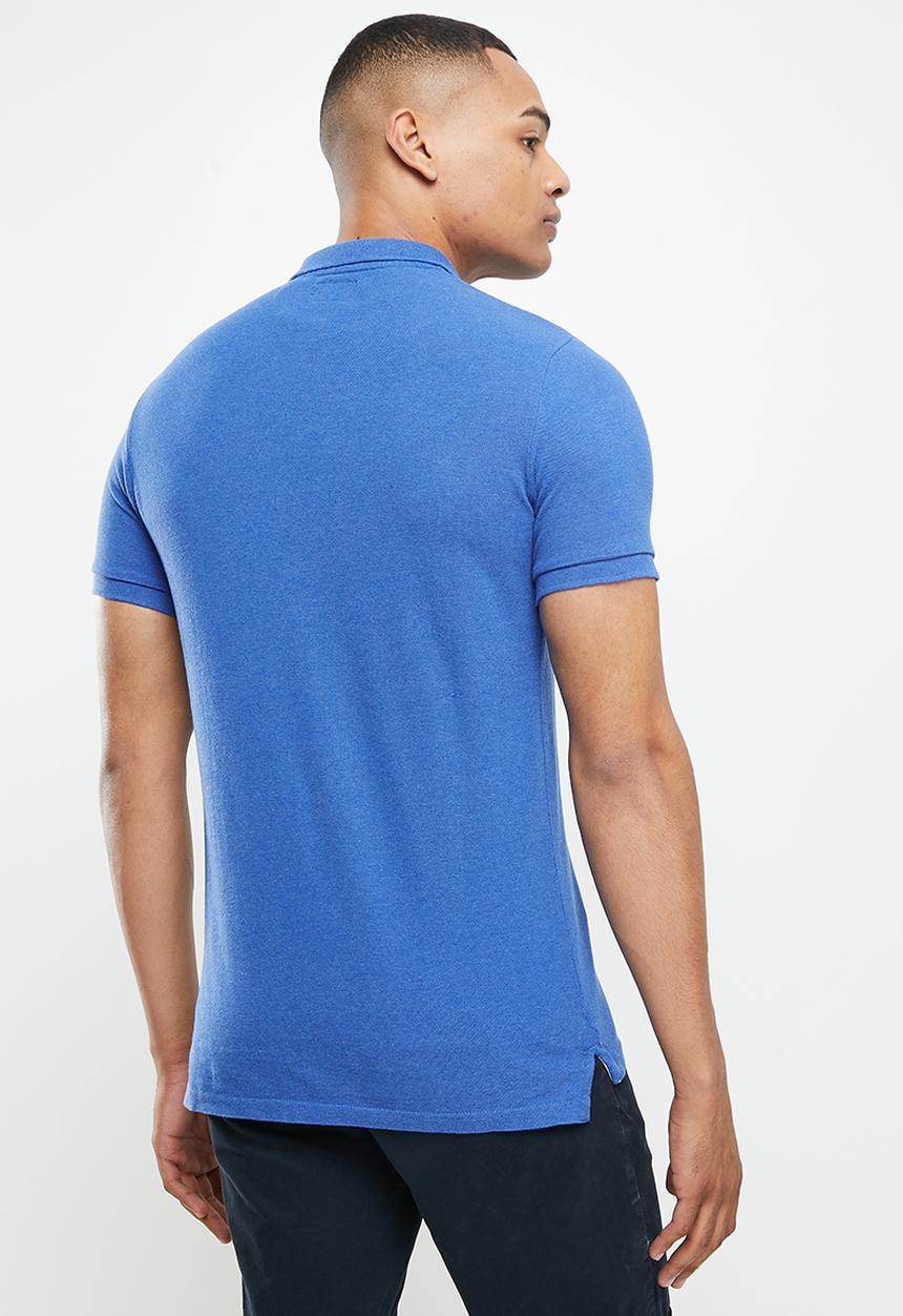 Superdry. - Classic pique polo - varsity blue