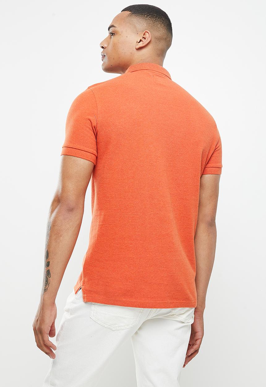 Superdry. - Classic pique polo - rust orange