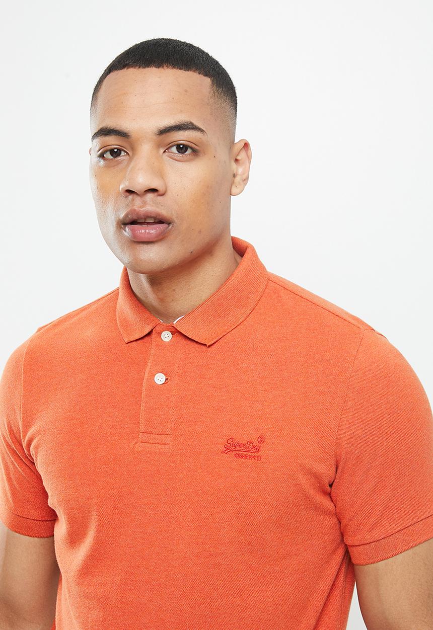 Superdry. - Classic pique polo - rust orange
