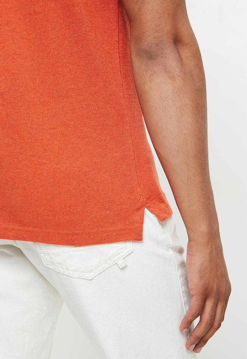Superdry. - Classic pique polo - rust orange