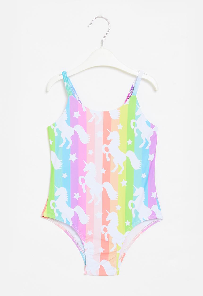 Rebel Republic - Girls unicorn swimsuit - multi