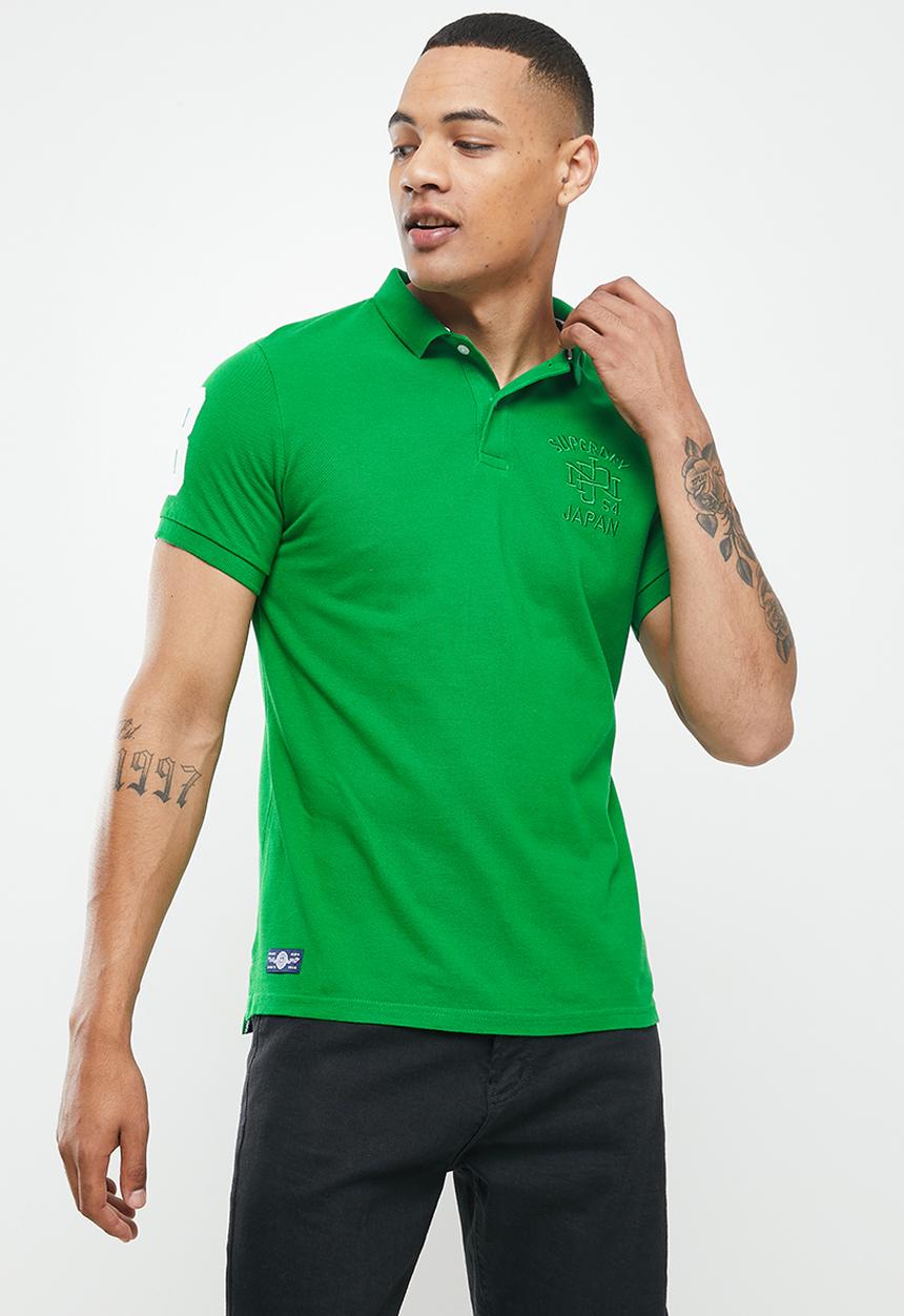 Superdry. - Vintage superstate polo - botanical green