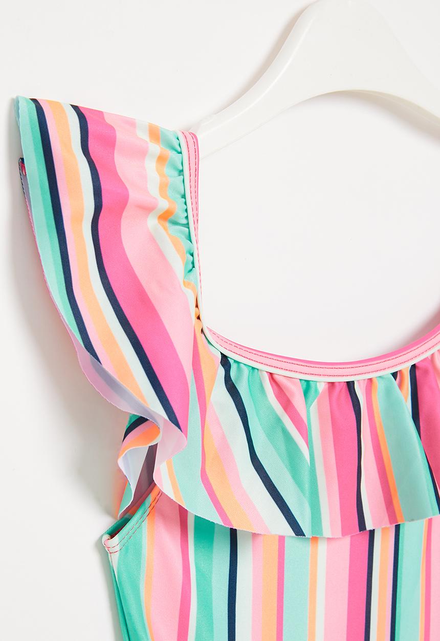 Rebel Republic - Girls stripe swimsuit - multi