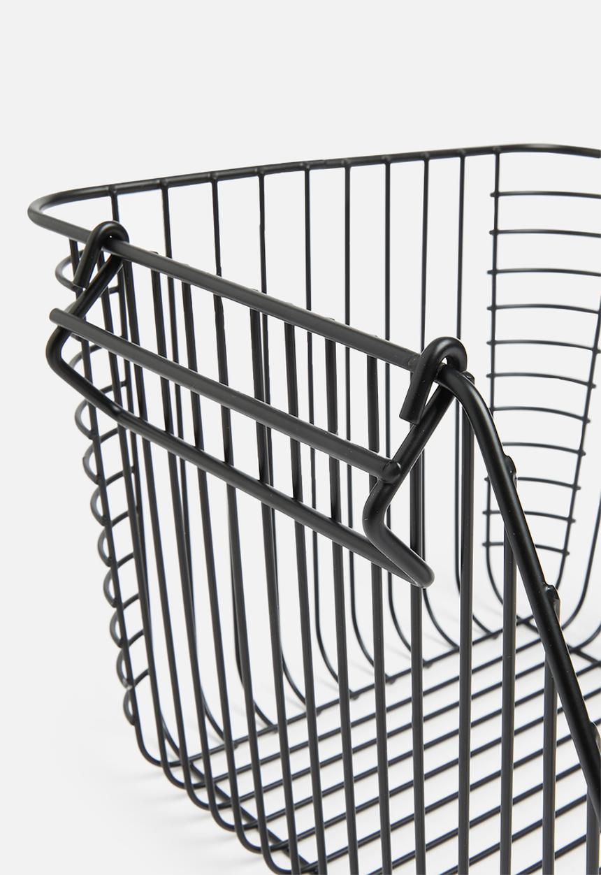 Storage Solutions - Stacky metal basket tall -black