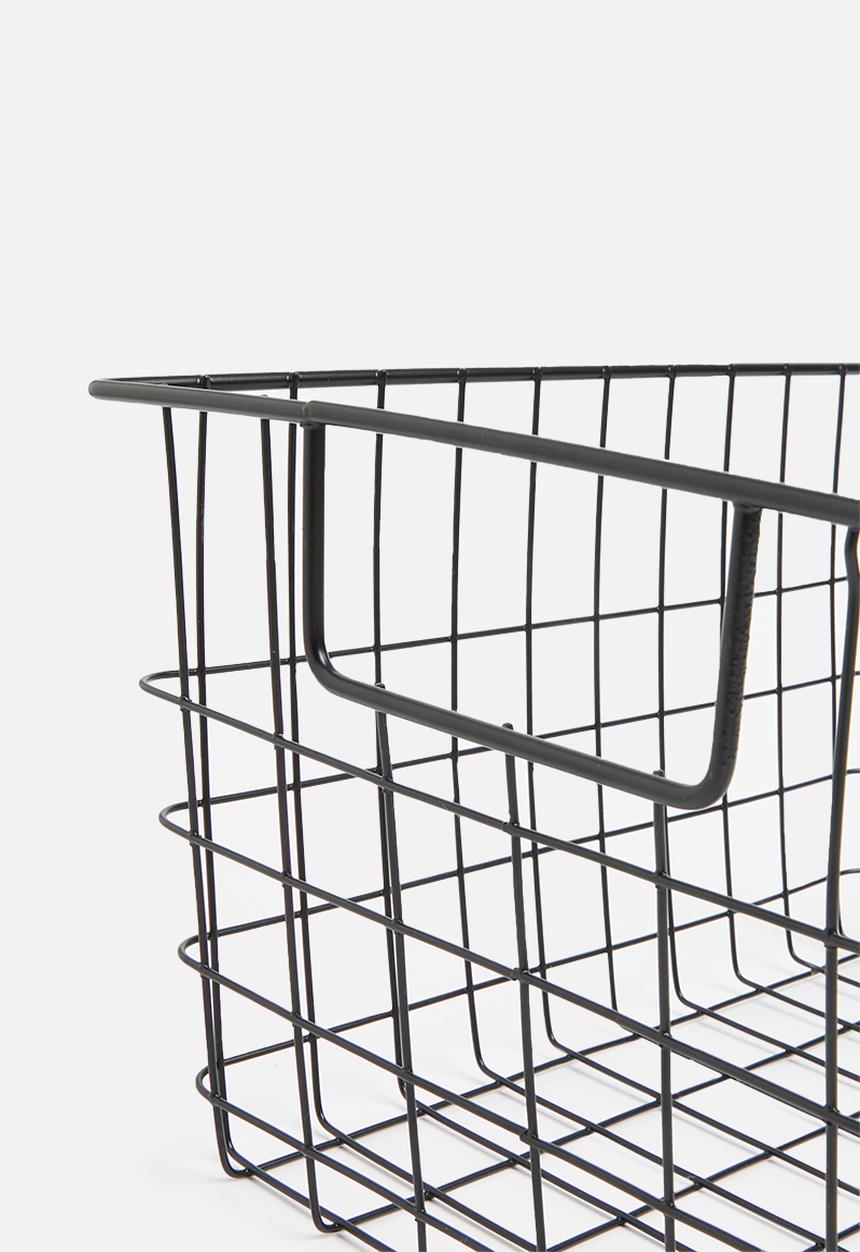 Storage Solutions - Ridge metal basket  handled - black