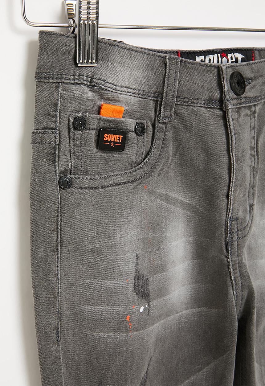SOVIET - B cyber boys skinny denim - grey