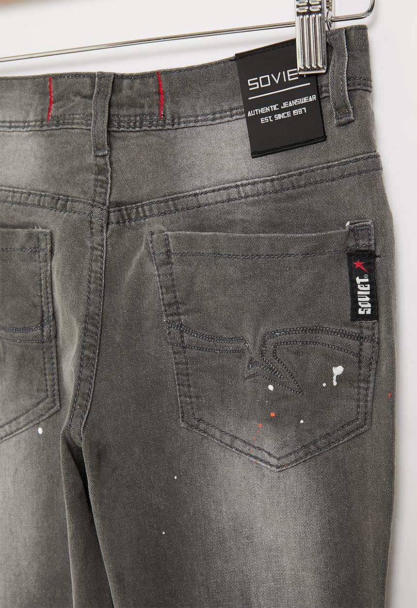 SOVIET - B cyber boys skinny denim - grey