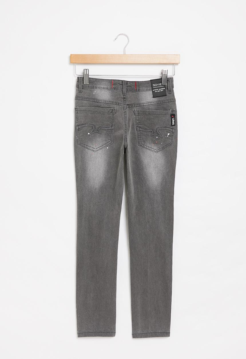 SOVIET - B cyber boys skinny denim - grey