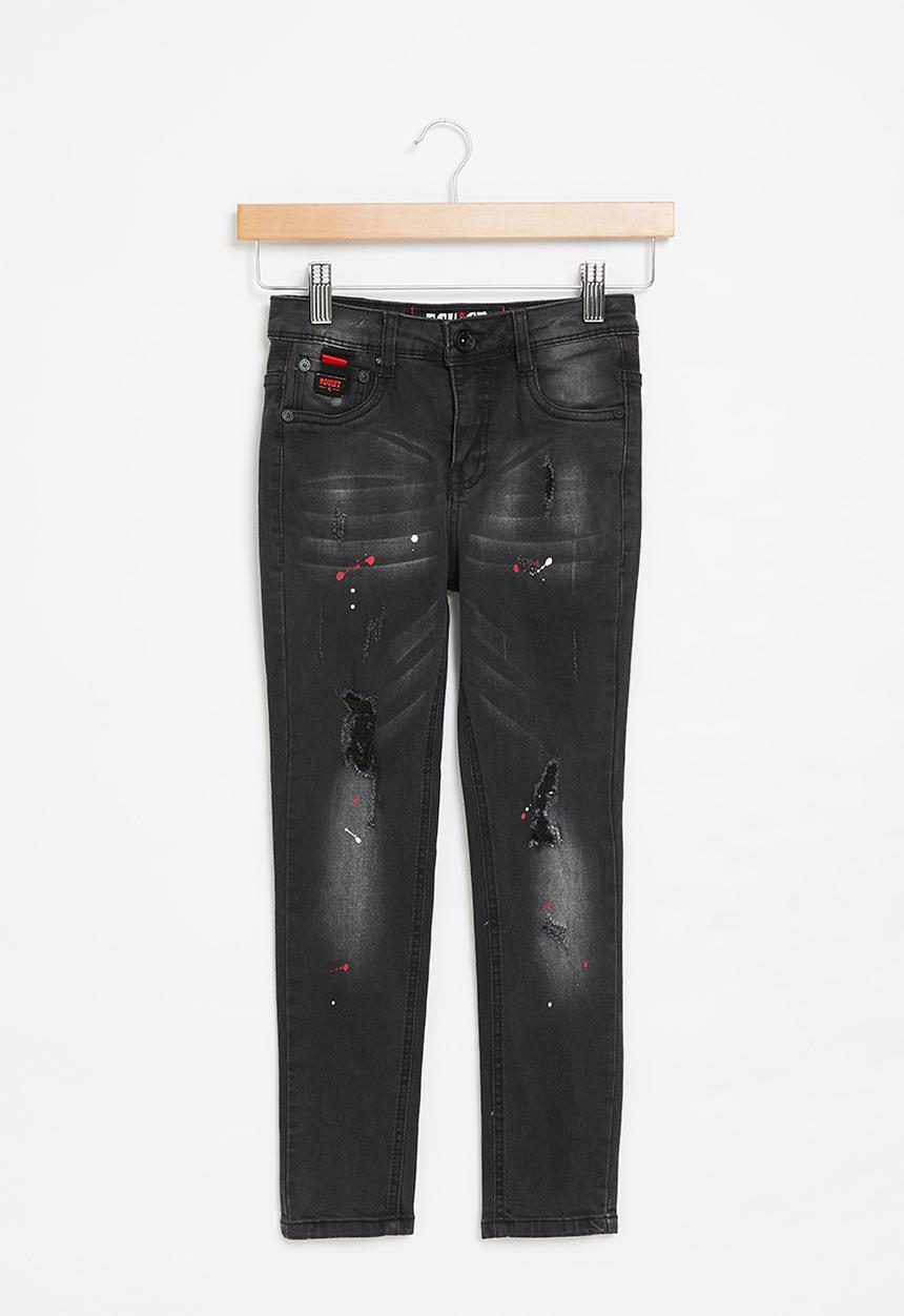SOVIET - B cyber boys skinny denim  - black