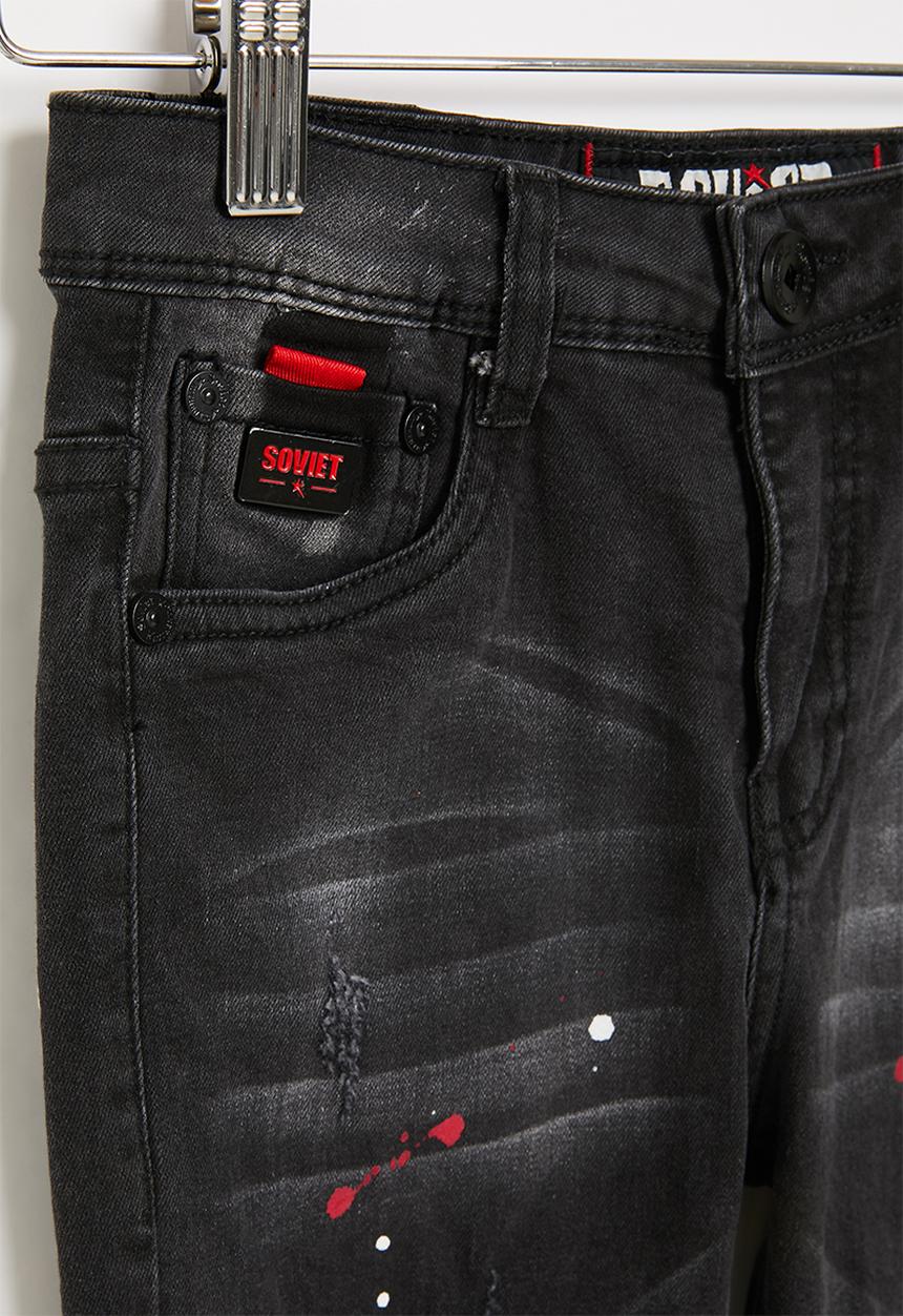SOVIET - B cyber boys skinny denim  - black