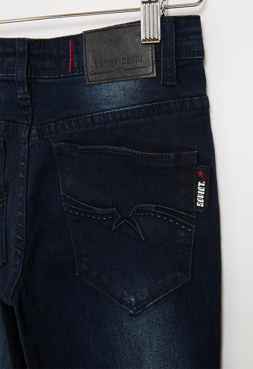SOVIET - B mirage boys skinny denim - blue black