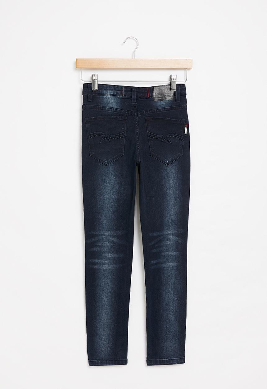 SOVIET - B mirage boys skinny denim - blue black