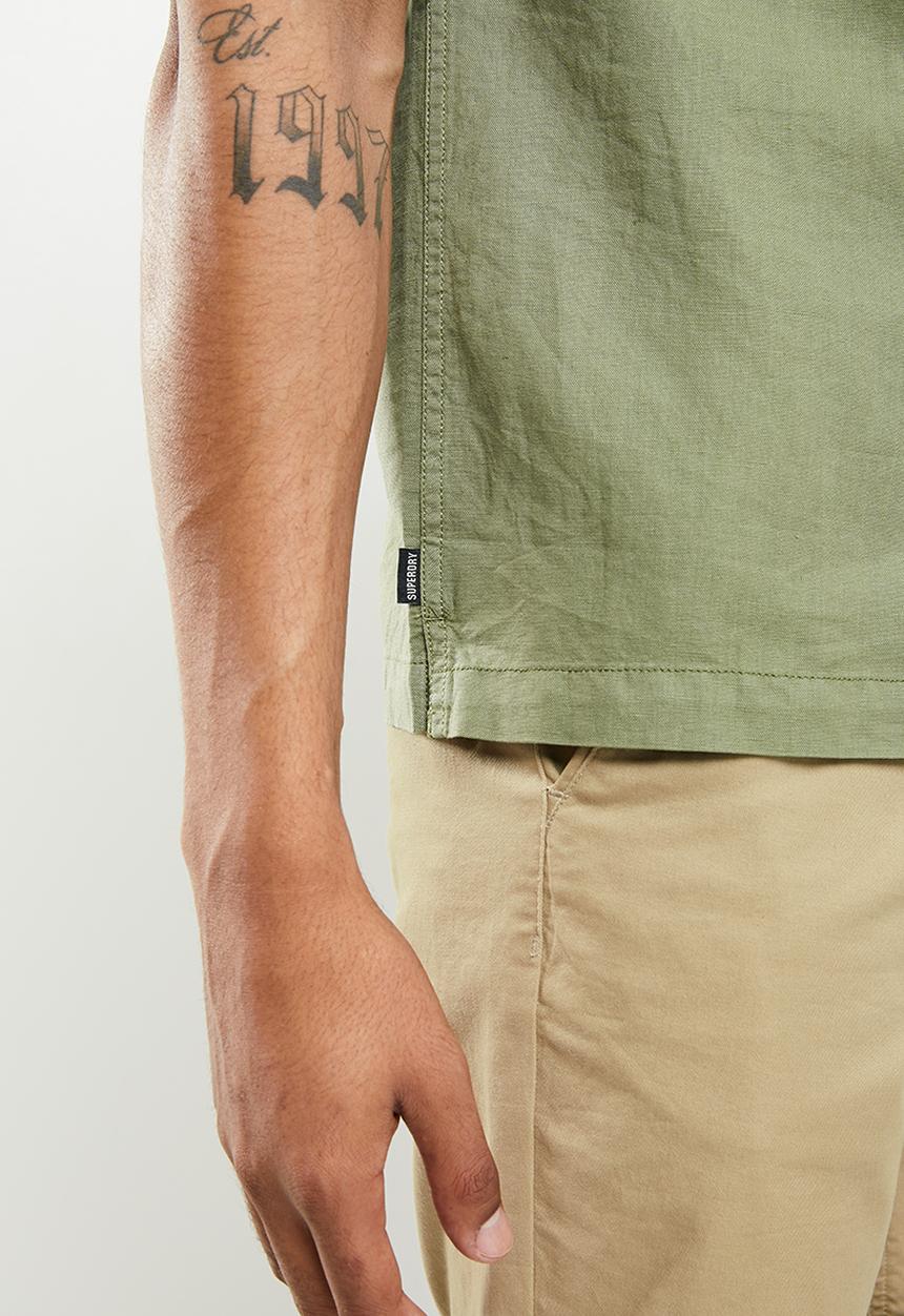 Superdry. - Vintage resort shirt - olive khaki