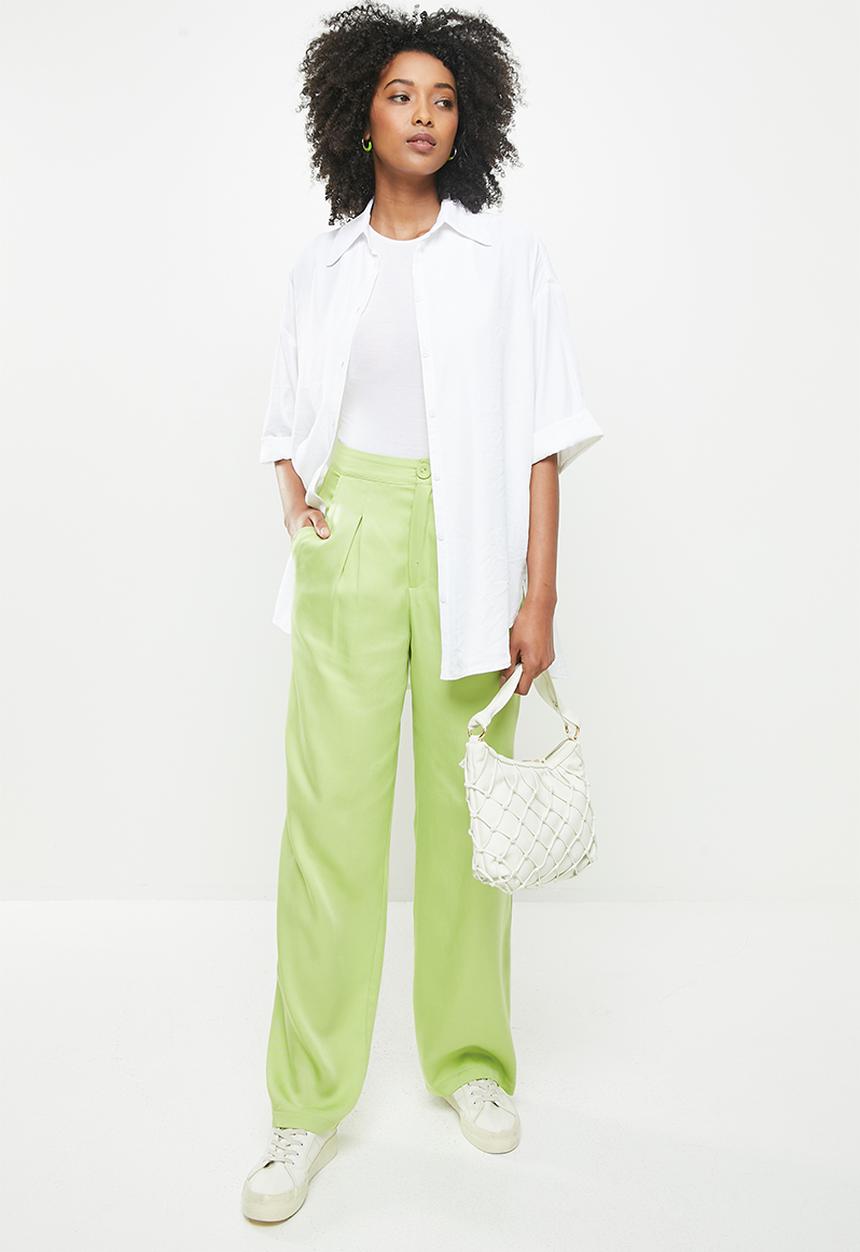 Me&B - Tailored straight leg pants - mint