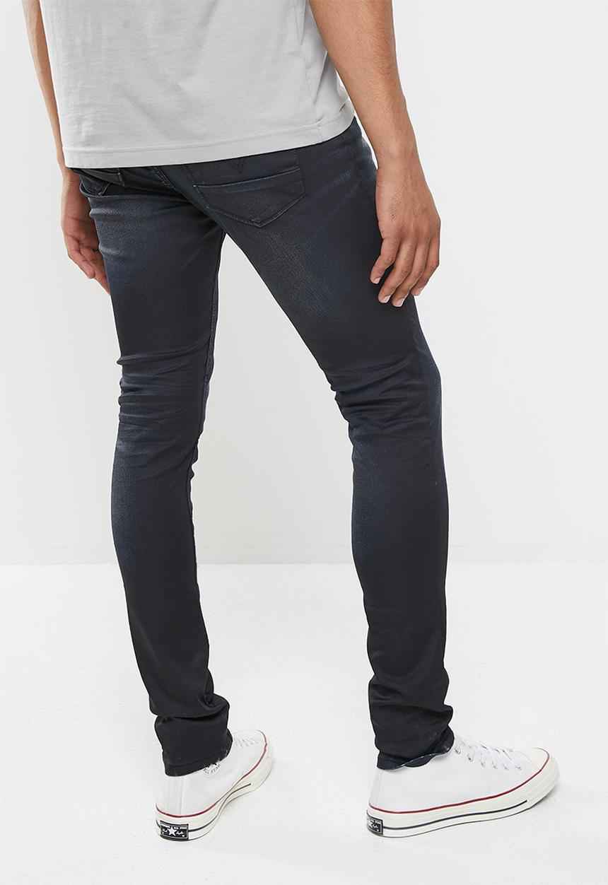 Cutty - Lyle knitted coated skinny  premium denim  - blue black