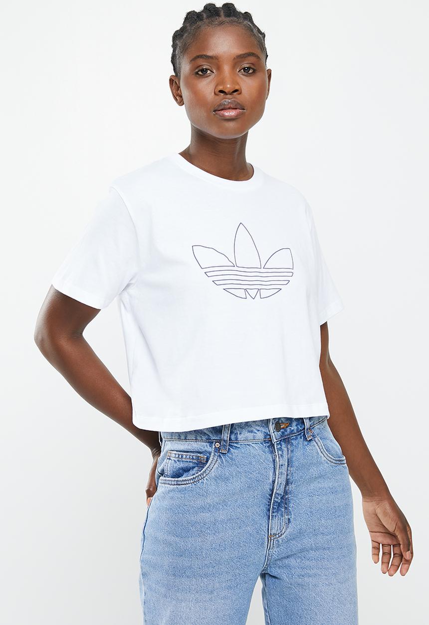 adidas Originals - L play crop w - white