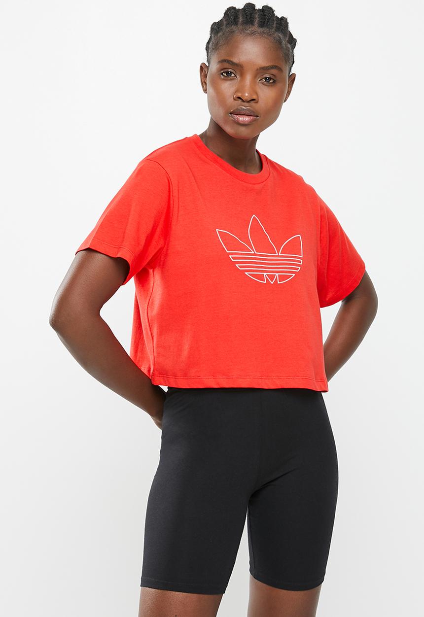 adidas Originals - L play crop w - vivid red