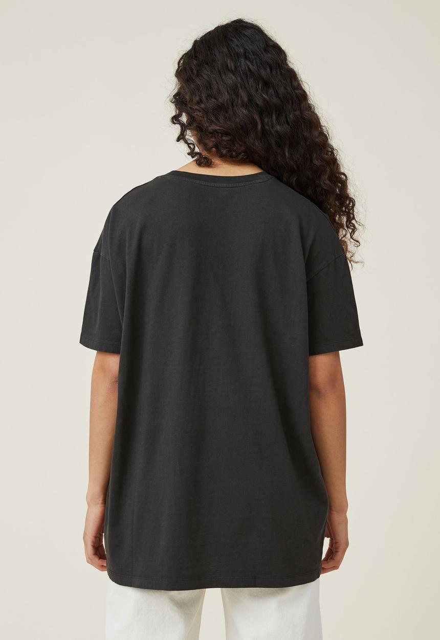 Cotton On - Boyfriend fit graphic tee - kaleidoscope/washed black
