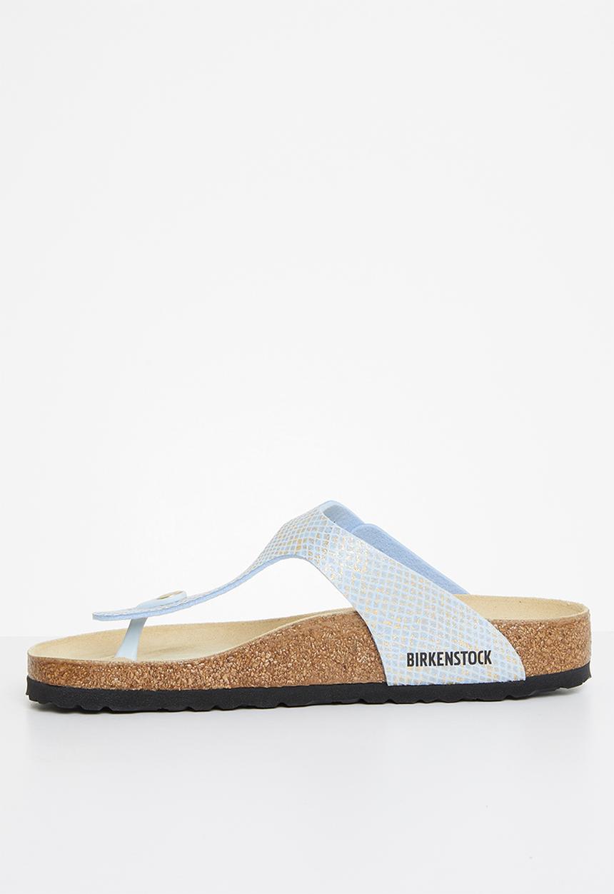 Birkenstock - Gizeh micro fiber regular - shiny python dusty blue
