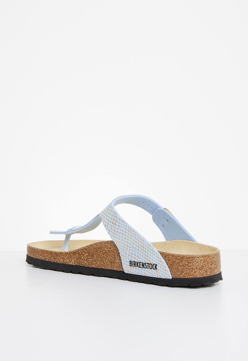 Birkenstock - Gizeh micro fiber regular - shiny python dusty blue