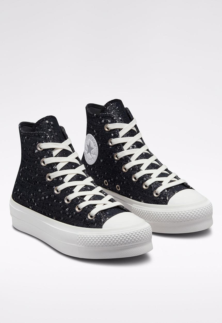 Converse - Chuck taylor all star lift - black/pure silver/vintage white
