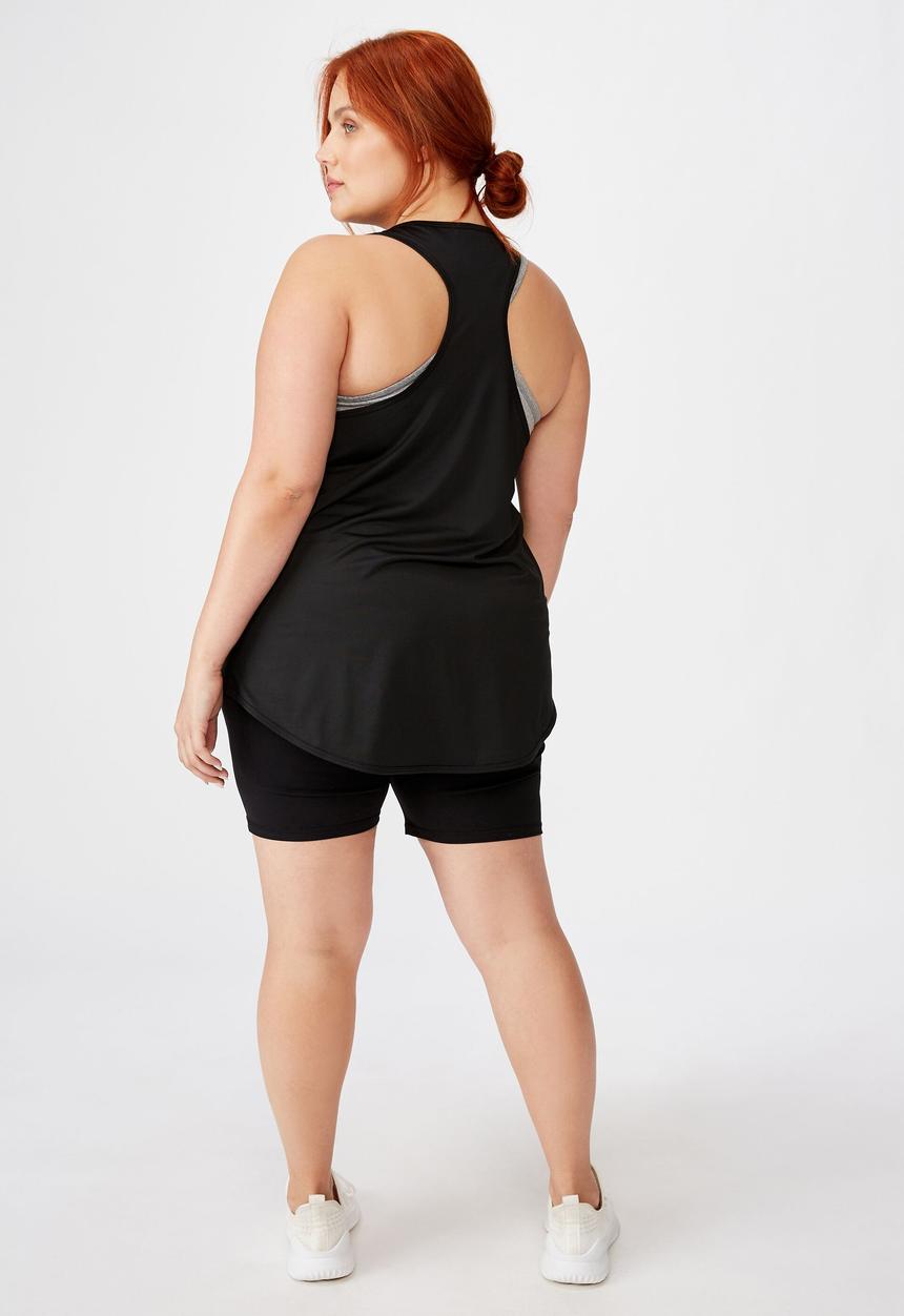 Cotton On - Curve active training tank top - black
