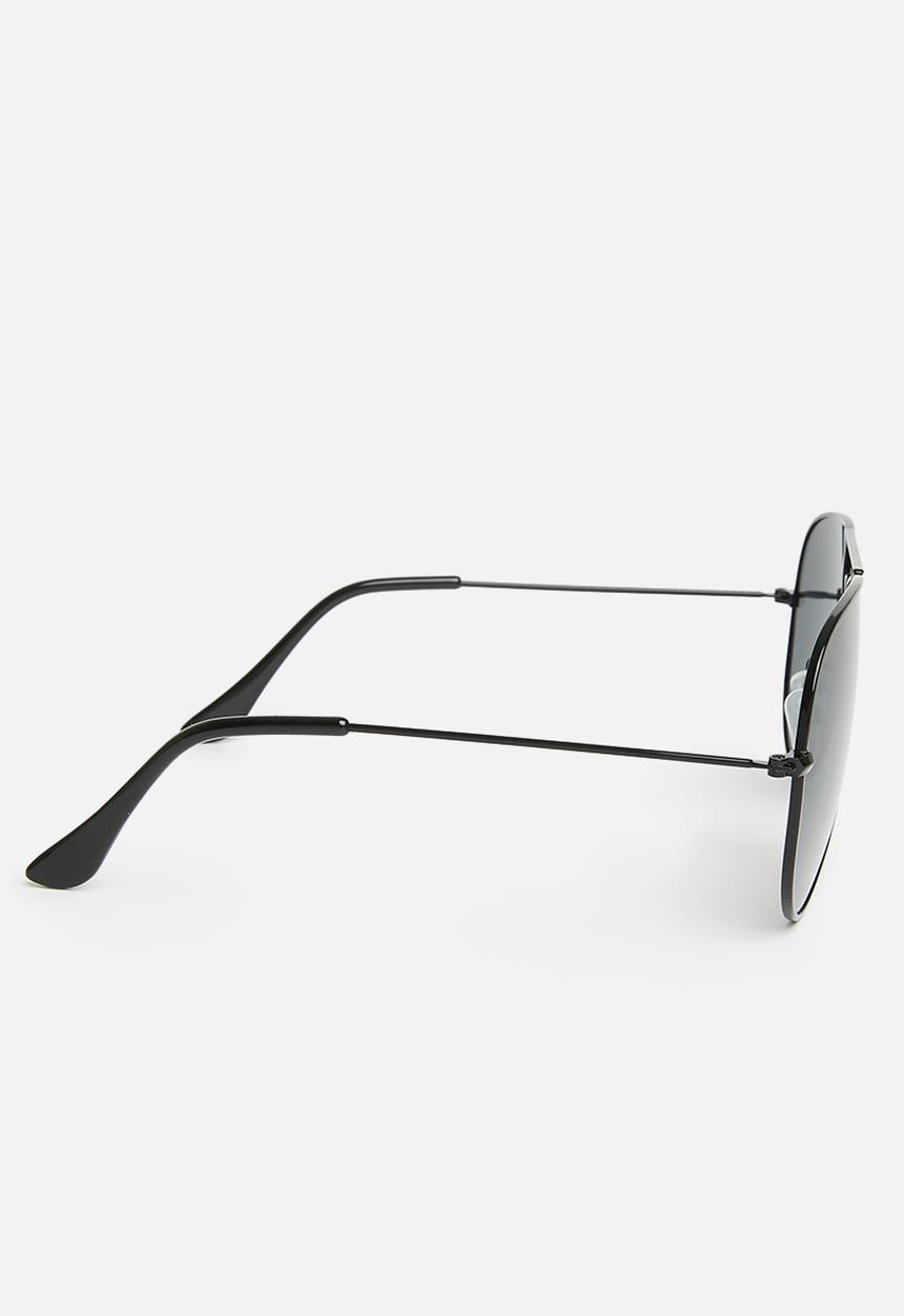Superbalist - Metal frame avaitor sunglasses - black